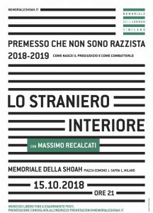 Evento Massimo Recalcati 2018 Memoriale Shoah