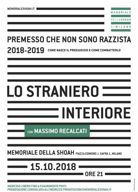 Evento Massimo Recalcati 2018 Memoriale Shoah