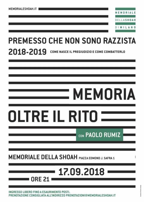 Evento Memoria oltre il rito Memoriale Shoah