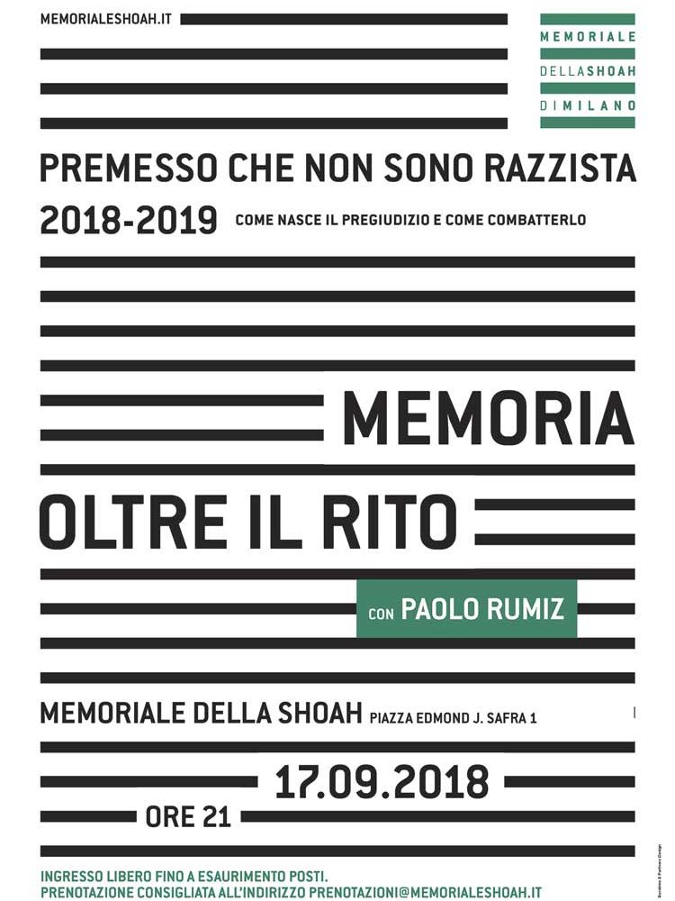 Evento Memoria oltre il rito Memoriale Shoah