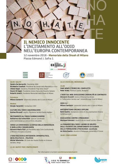 Evento il 12 novembre 2018: "Il nemico innocente"