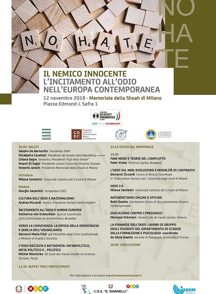 Evento il 12 novembre 2018: "Il nemico innocente"